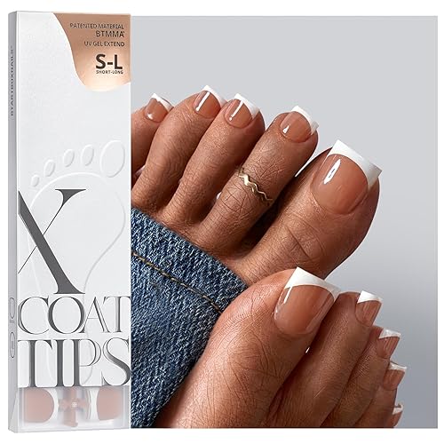 BTArtboxnails XCOATTIPS Toe Nail Tips - Lamp-Curable Real Square Brown