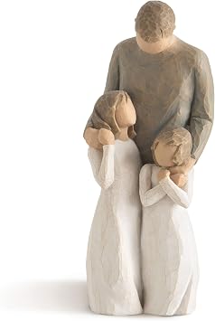 Willow Tree My Girls, Looking at You, I See Wonder, Joy, Strength, Celebrates Loving Relationships Between Parent and Children, Grandparent and Grandchildren, Sculpted Hand-Painted Figure