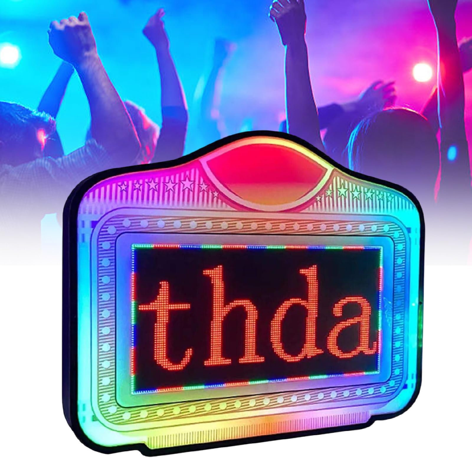 LED Letter Bottle Presenter Color Display Lights with APP Programmable Scroll Play,Hand Holding Light Box Sign for Party,Bar,and More