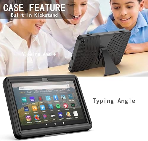 Miniatura 4 de EpicGadget Funda híbrida resistente para Tienda Fire HD 8  Fire HD 8 Plus (12 generación, lanzada en 2022) con función atril + 1 protector de