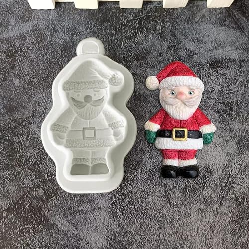 2Pcs Christmas Silicone Molds Diy Xmas Fondant Molds Chocolate Candy Soap Cake Molds Santa Santa Reindeer Elk Cake Decorative Baking Mold Xmas New Year Party Cake Cupcake Decor #TOP5
