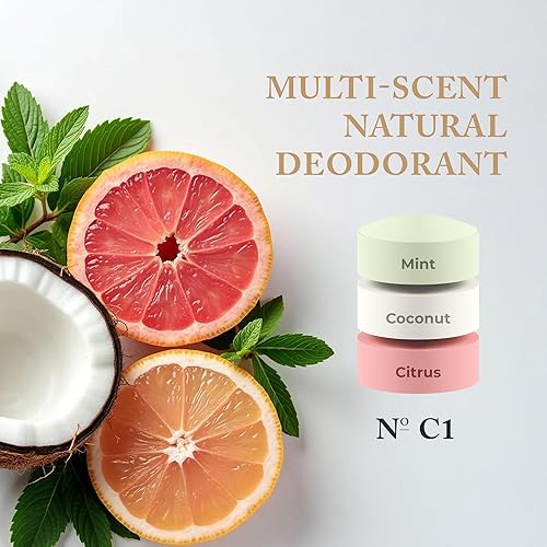 Miniatura 3 de Nevo Desodorante en barra Multi Scent con capas  Desodorante sin aluminio para mujeres y hombres  Todo natural, orgánico, vegano, no tóxico  Aceite