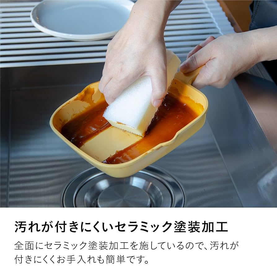 Amazon｜シービージャパン グリルパン 角型18×18cm テラコッタ