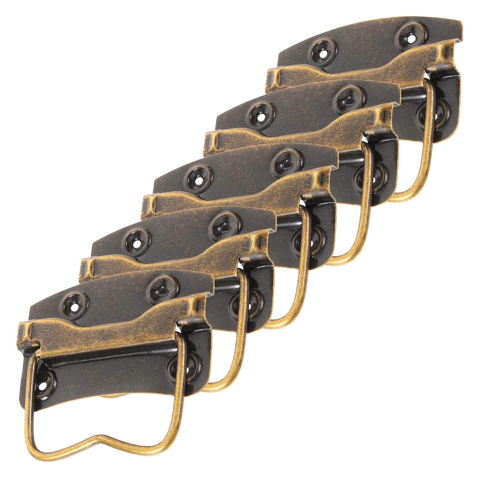 Maryear Spring-Type Box Handle 20Pcs Vintage Wooden Box Handle Luggage Lifting for Chest Cabinet Iron Pulls 7.3x4. Cm