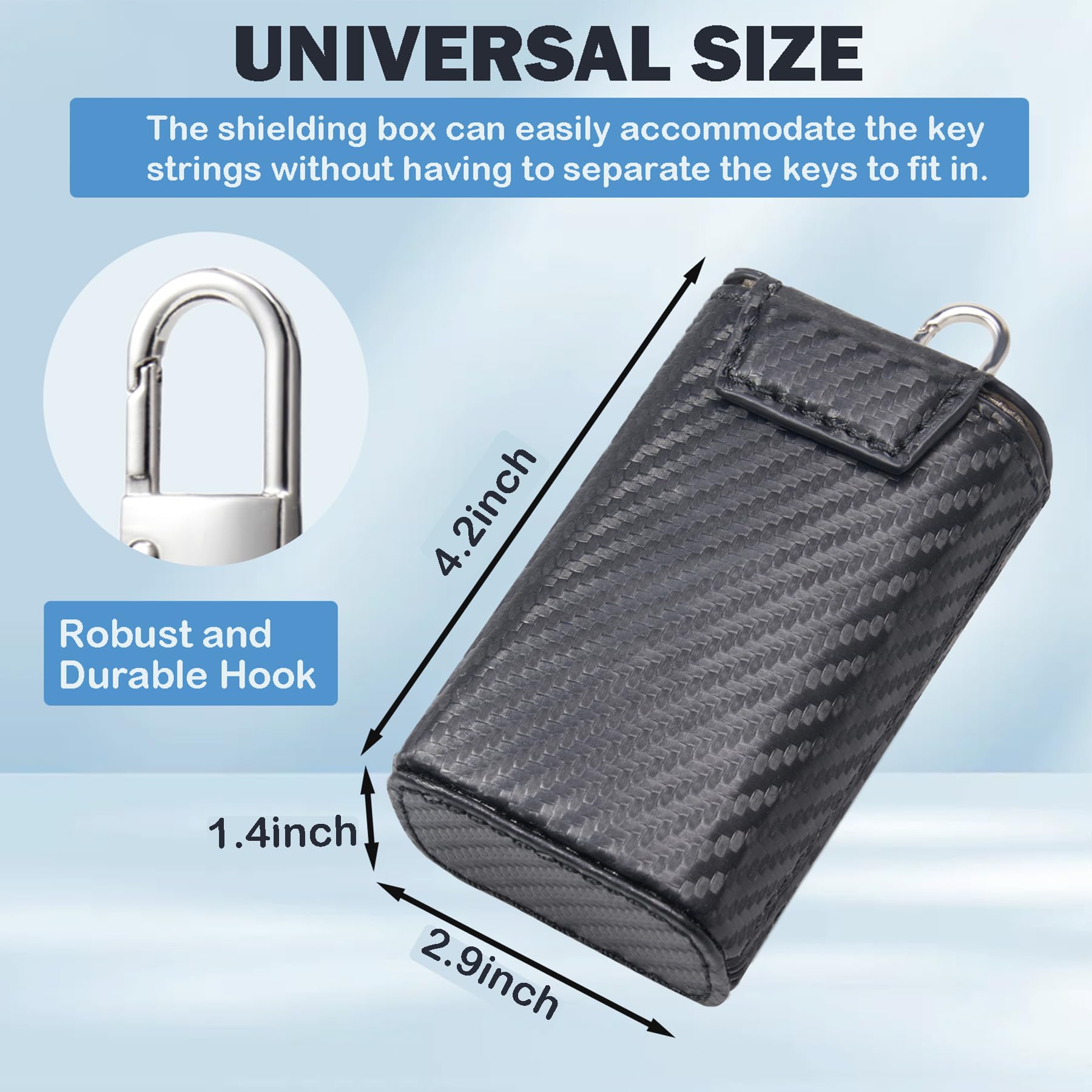 Amazon.com: 2024 𝑵𝒆𝒘 RFID Signal Blocker Box - Premium Faraday Smart Car  Key Signal Protector, Portable Anti-Theft Faraday Cage Fob Protector, Crypto  Wallet Safe Box, Signal Blocking Shielding Box for Car Key :