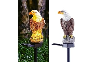 Eagle Figurine Garden Solar Stake Light - Illuminate Your Outdoor Space!