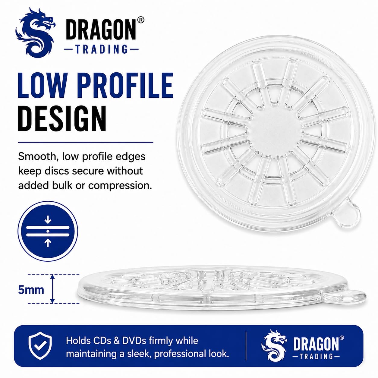 Hubs Centre de CD transparent avec dos adhésif Gadgets électroniques grand public portables (50 DANS UN PACK) DragonTrading®