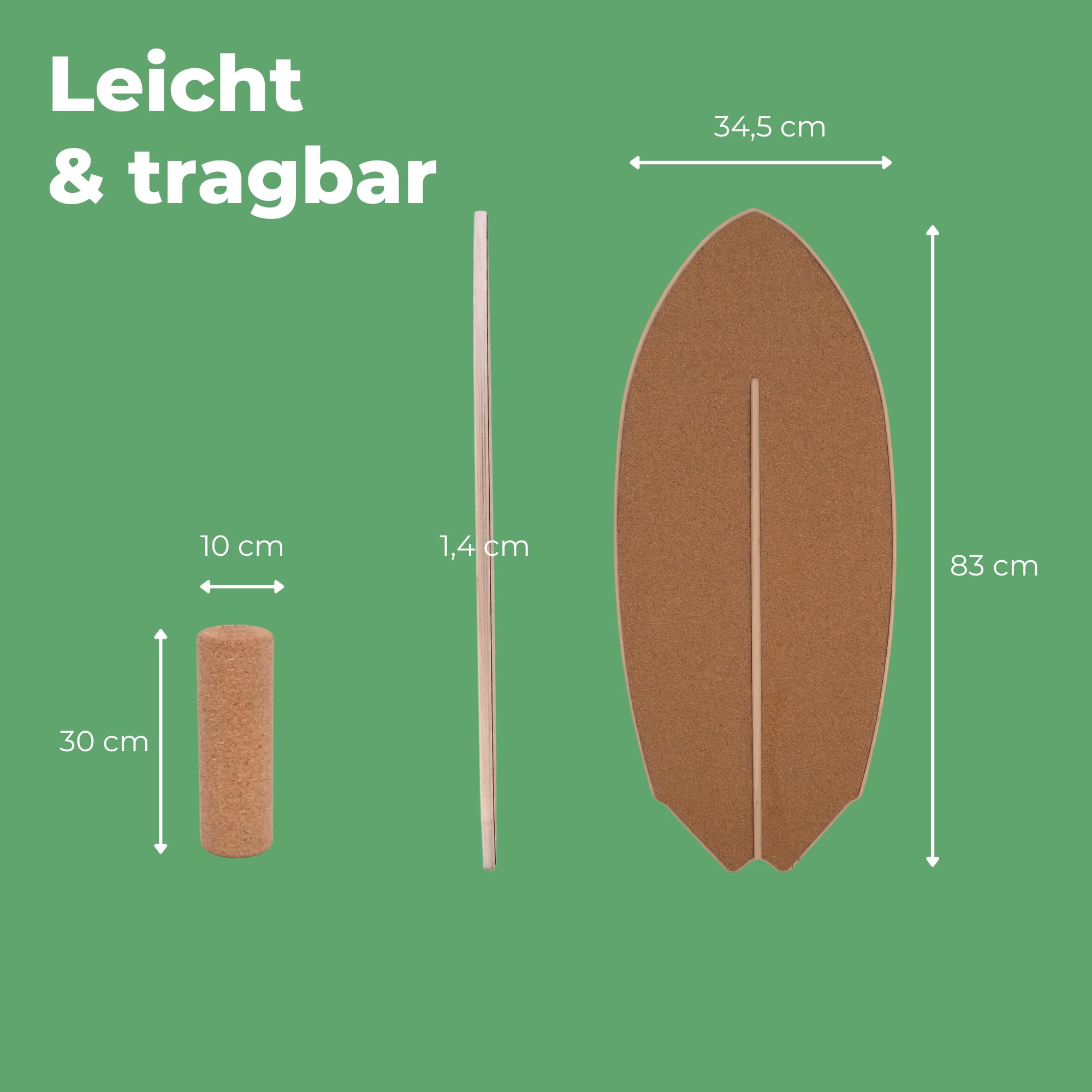 BoarderKING Indoorboard Wave Balance Board Für Surfen Und Indoor, Balance Board Für NeuroMuscular Response Training, Schutzmatte Inklusive, Blumen