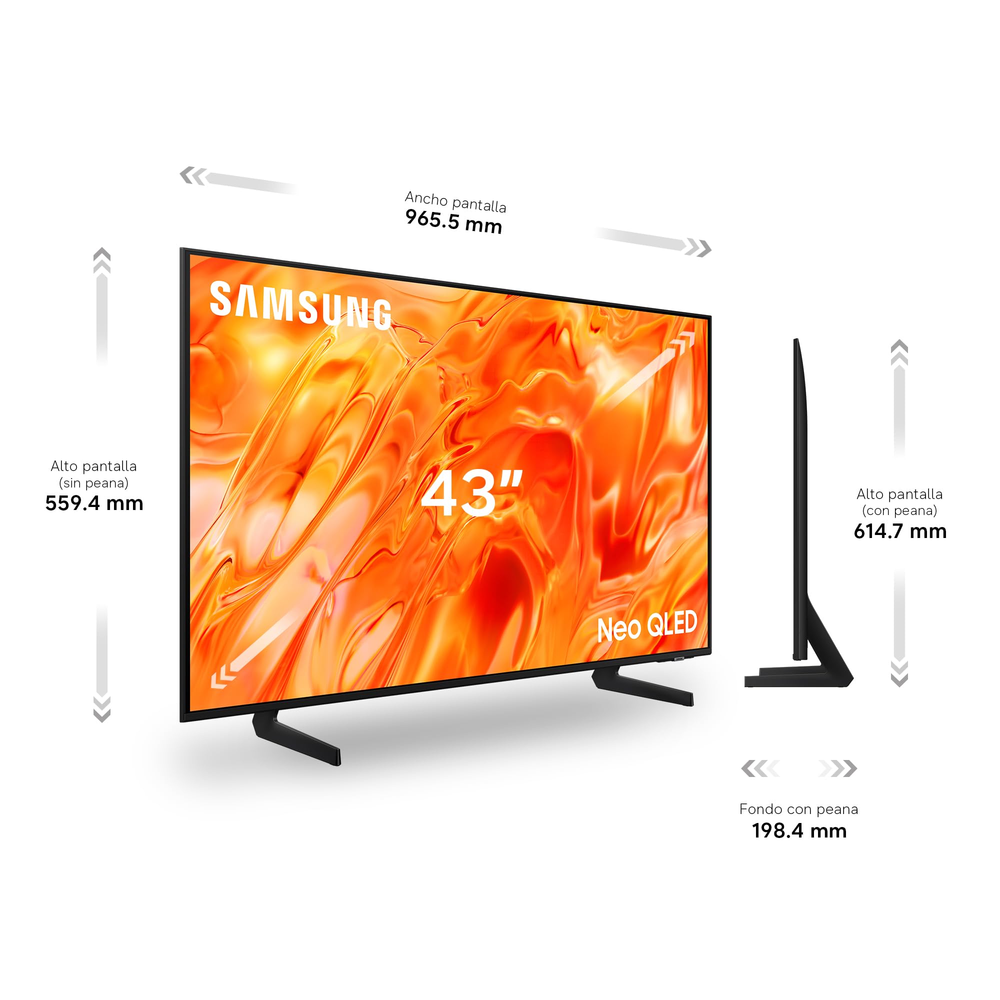 Samsung TV 43 Pulgadas Neo QLED QN73H 4K Smart TV con Vision AI Companion, Quantum Mini LED y AirSlim, Cine, Gaming y Deportes