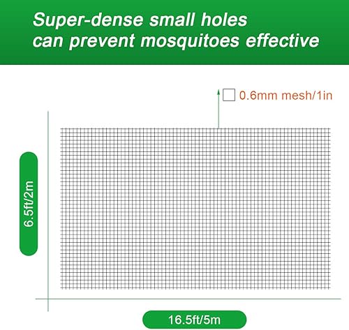 Miniatura 2 de Red blanca para insectos, malla de jardín Luxiv para contra insectos, pájaros, plantas, barrera vegetal para contra ardillas, insectos (6.5 x 16