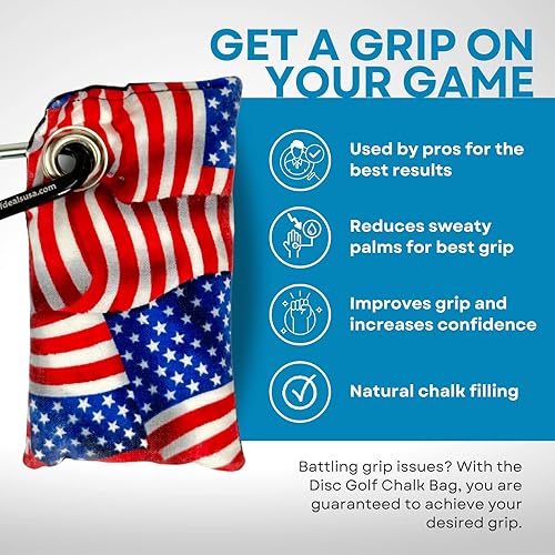Miniatura 9 de HYZER HOUND DISCS Disc Golf Chalk Bag Seca tus manos en el calor del verano Se fija a la bolsa con un mosquetón Mejora el agarre de tu mano