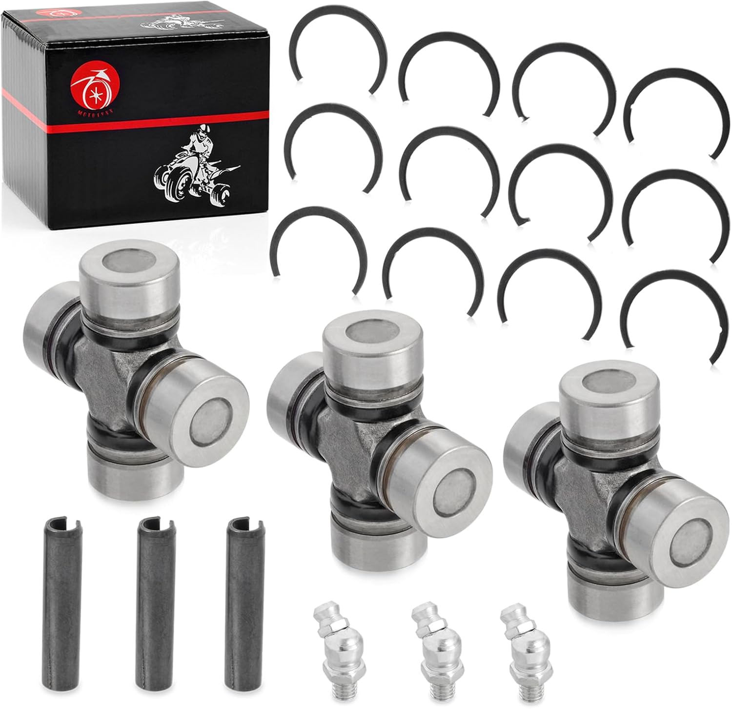 3PCS Front & Rear Prop Shaft U-Joint For Polaris General 1000 Ranger 1000 diesel RZR 900 1000 2011-2023 OEM 2202015 2203703 3235616 3235500 3260104