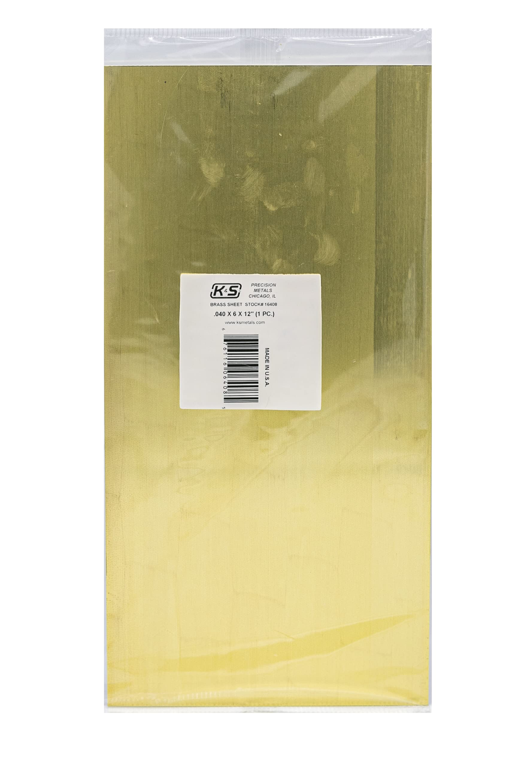 Brass Sheet - 0.010" Thick, 6" x 12" - K&S Precision Metals -3
