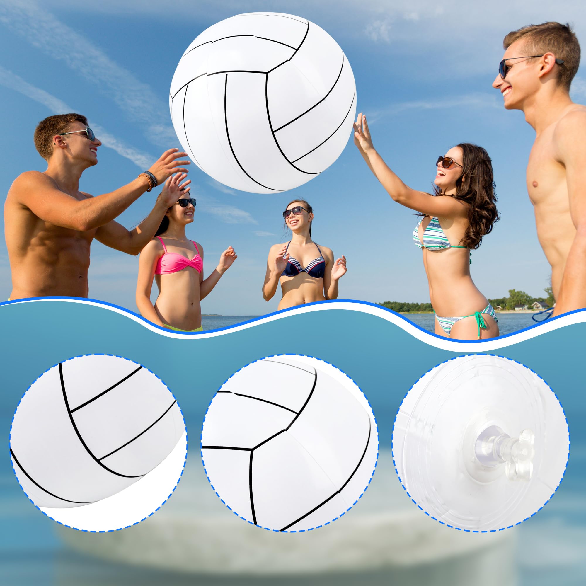 Enorme palla da spiaggia gonfiabile (100 cm di diametro), ideale per feste in piscina, giochi e attività all'aperto