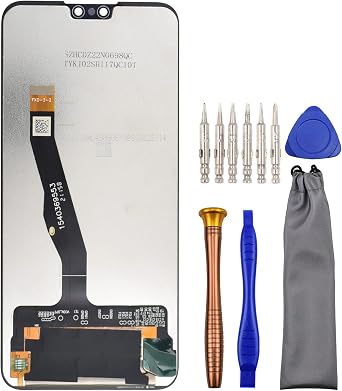 Complete Screen LCD Digitizer Touch Assembly Replacement for Huawei Y8s Y9 2019 JKM-LX1 with Tool Kit Black 6.5"