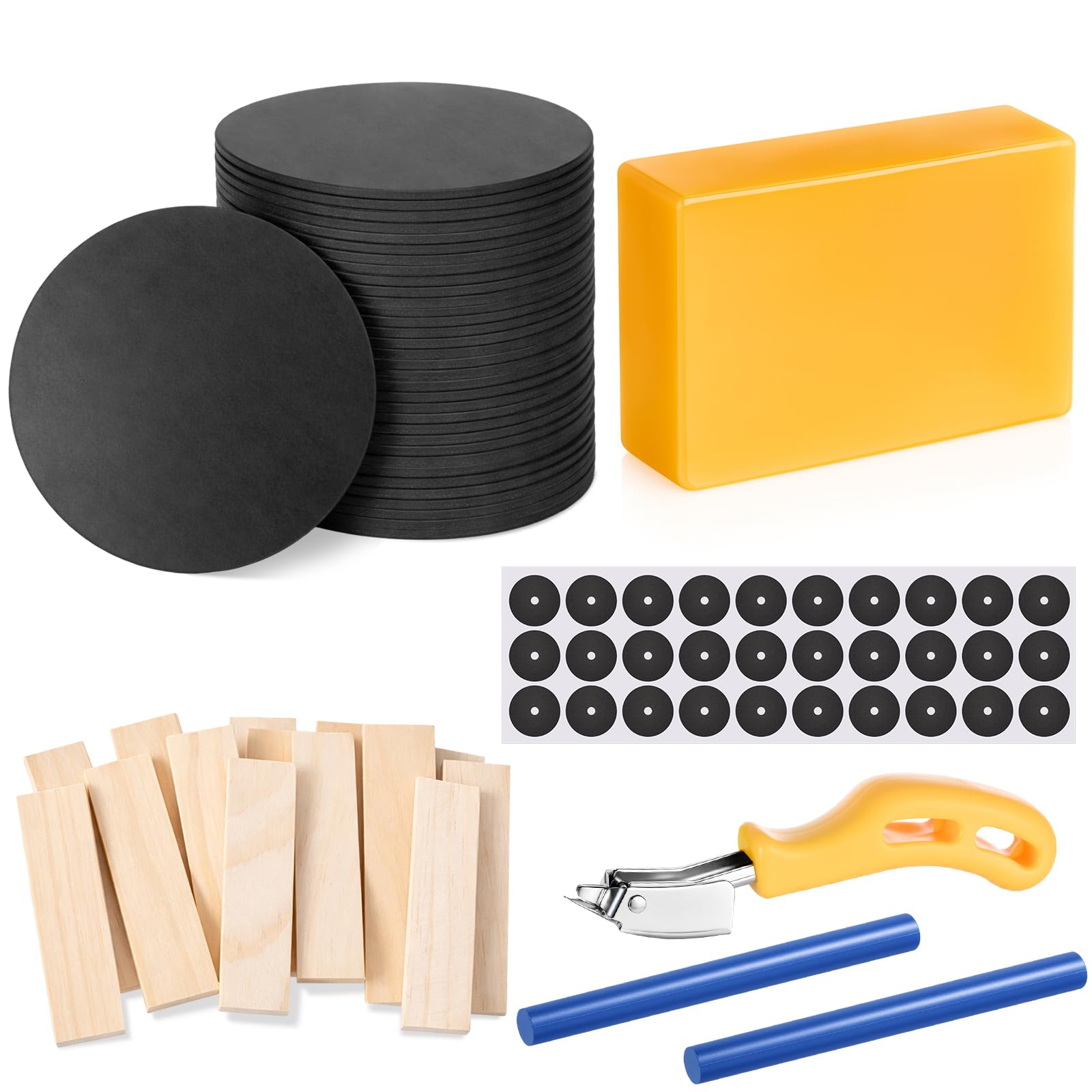 MTLEE 65 Pcs Pool Table Leveling Kit Shims Wedges Beeswax for Refelting