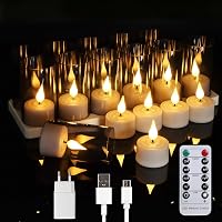 ZIYOUDOLI 12 db Újratölthető LED Gyertya Távirányítóval és Időzítővel USB Töltéssel 1