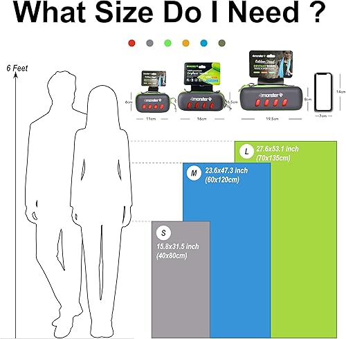 Miniatura 6 de 4Monster Toalla de camping súper absorbente, toalla de microfibra de secado rápido, ultra compacta y suave, toalla de viaje ligera para mochileros,