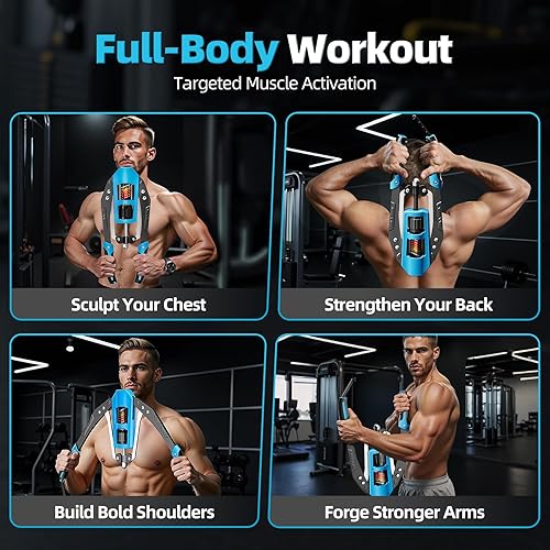 Miniatura 4 de EAST MOUNT Ejercitador de brazo Twister  Potencia hidráulica ajustable de 22 a 440 libras, expansor de pecho para el hogar, equipo de entrenamiento