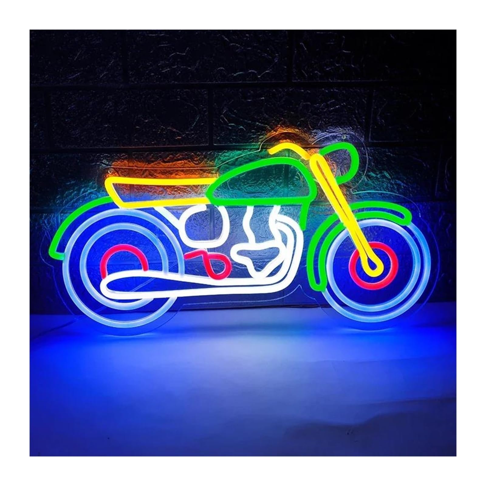 Byambd One Color Home Bar Decor Neon Sign Motorbike Neon Light With Dimmable Switch Gaming Motorcycle Sign For Kids Game Room Decor 22Cm×40Cm