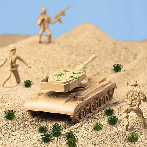 Miniatura 6 de FOIMAS 56 unidades de mechones verdes en miniatura arbustos de tierras bajas, modelo de terreno, escenario estático para bricolaje, manualidades,