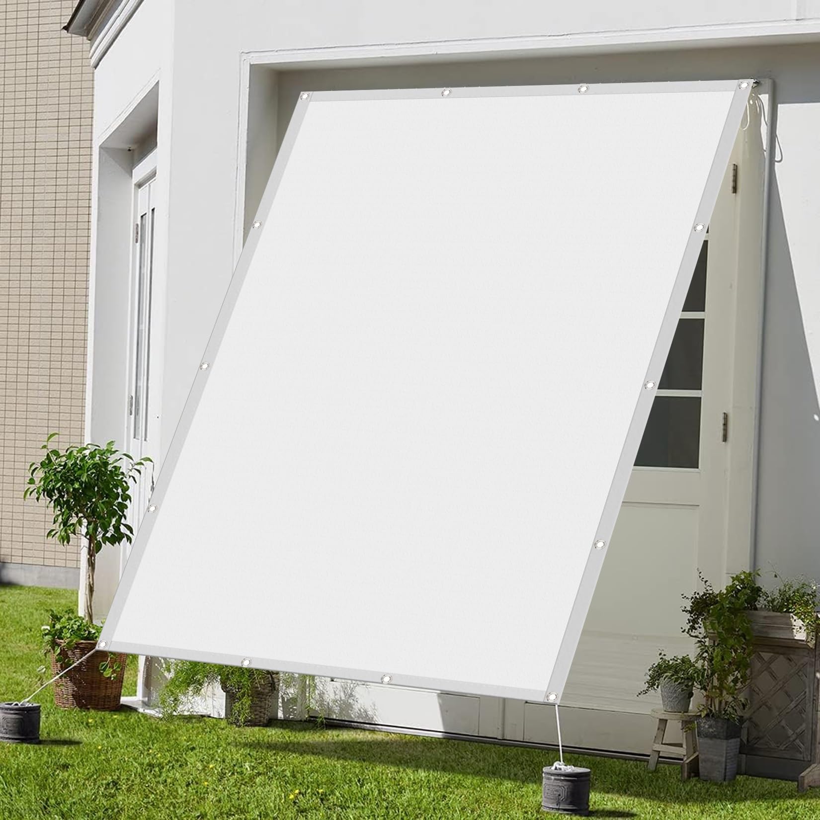 sonnensegel reduziert Premium Sonnensegel, quadratisch, wasserdicht und UV-beständig, für den Außenbereich, Garten, Hitze und Blendung, inklusive kostenlosem Seil und Ösen, 1,6 x 2,8 m, Weiß Hardness:XSoft Sheepie Jimba Jimba Large filter-color-blue