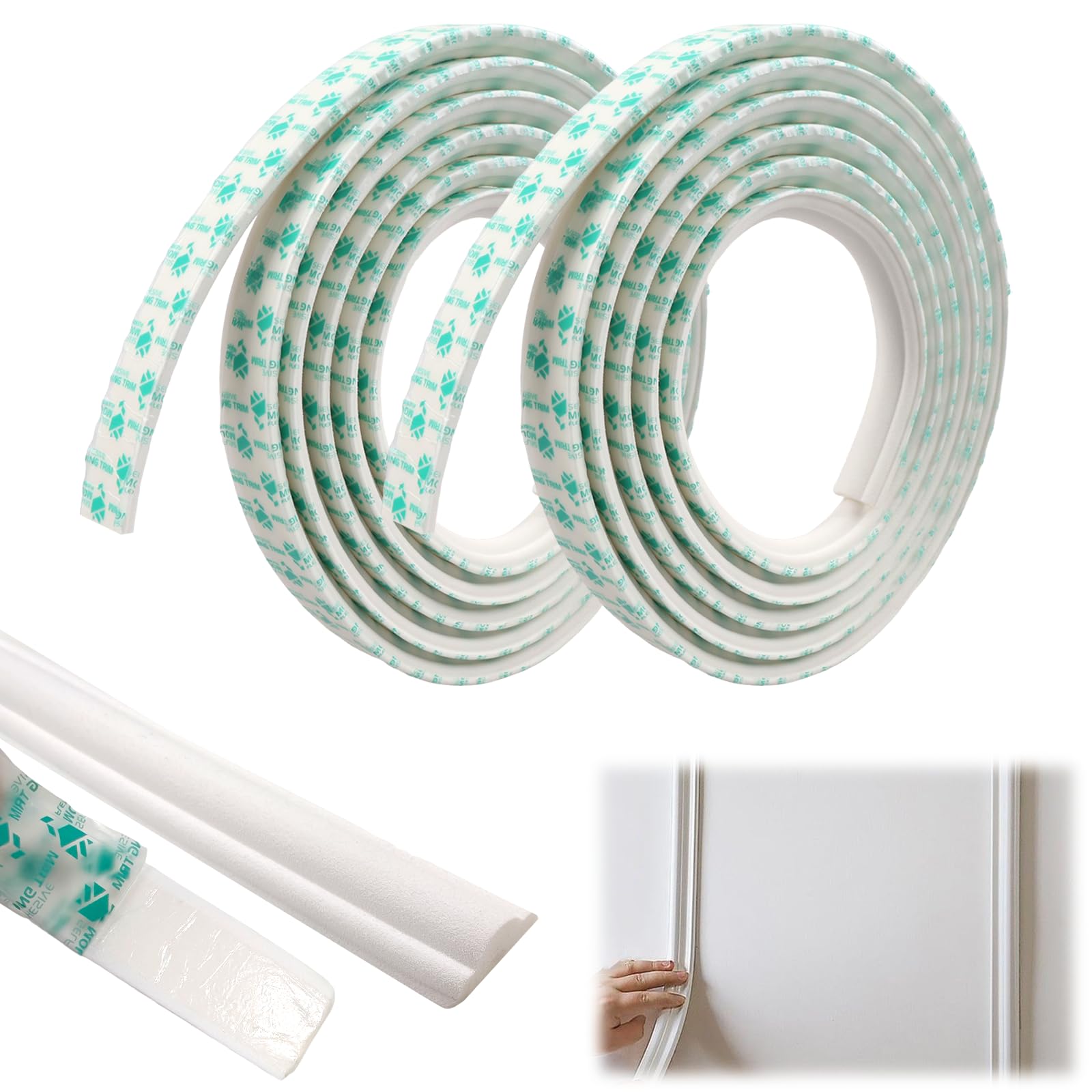 Plinthe souple autocollante pour masquer les fissures et contours de mur