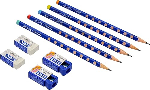 Miniatura 5 de Doms Groove Super Dark HB/2 Lápices de grafito - Paquete de 50 lápices | Ranura innovadora para un agarre perfecto | Ideal para la escuela y uso