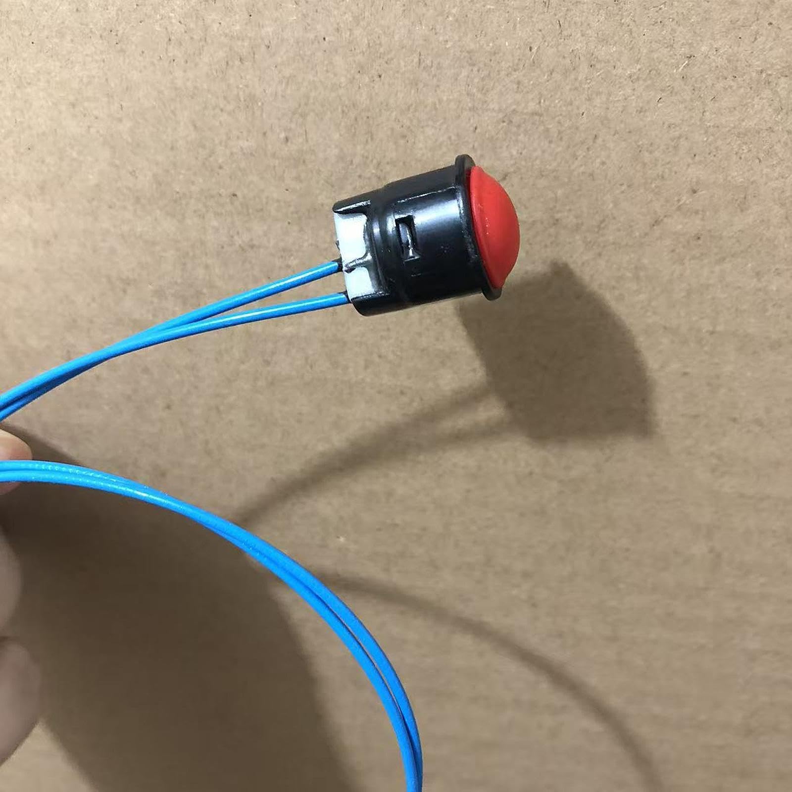 Oshhni Bouton-poussoir Filaire pour Joystick D'excavatrice, Interrupteur de Poignée de Chargeuse pour Professionnels, Fil Rouge à 2 Fils