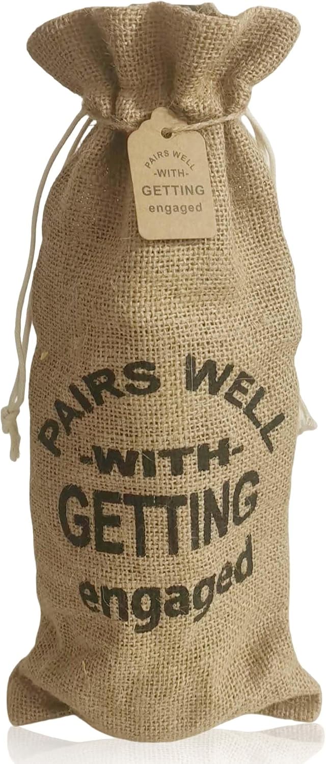 Jute Burlap Wine Bag New Chapter Gift Pairs Well with New Beginning image 5