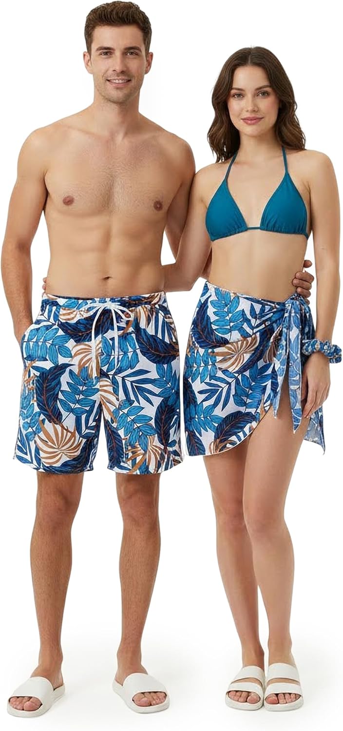 PATPATカップル用マッチング水着 - スパゲッティストラップビキニセットまたはスイムトランクス 水着 ハワイアンビーチ水着