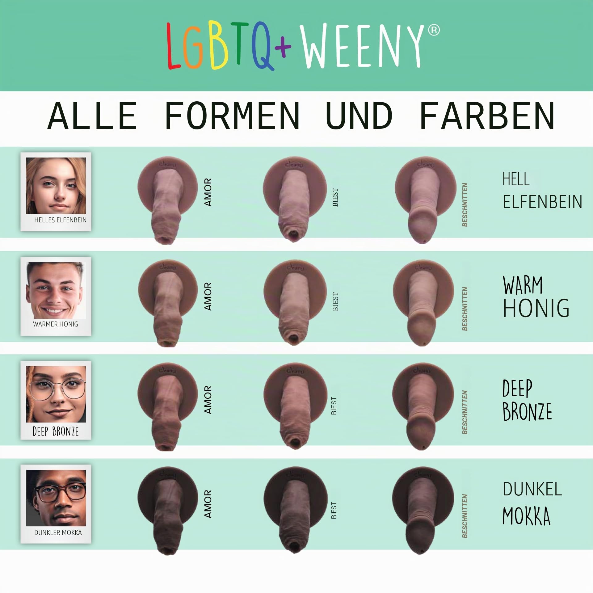 LGBTQ+ Weeny FTM STP Silikon Packer (light ivory amor)