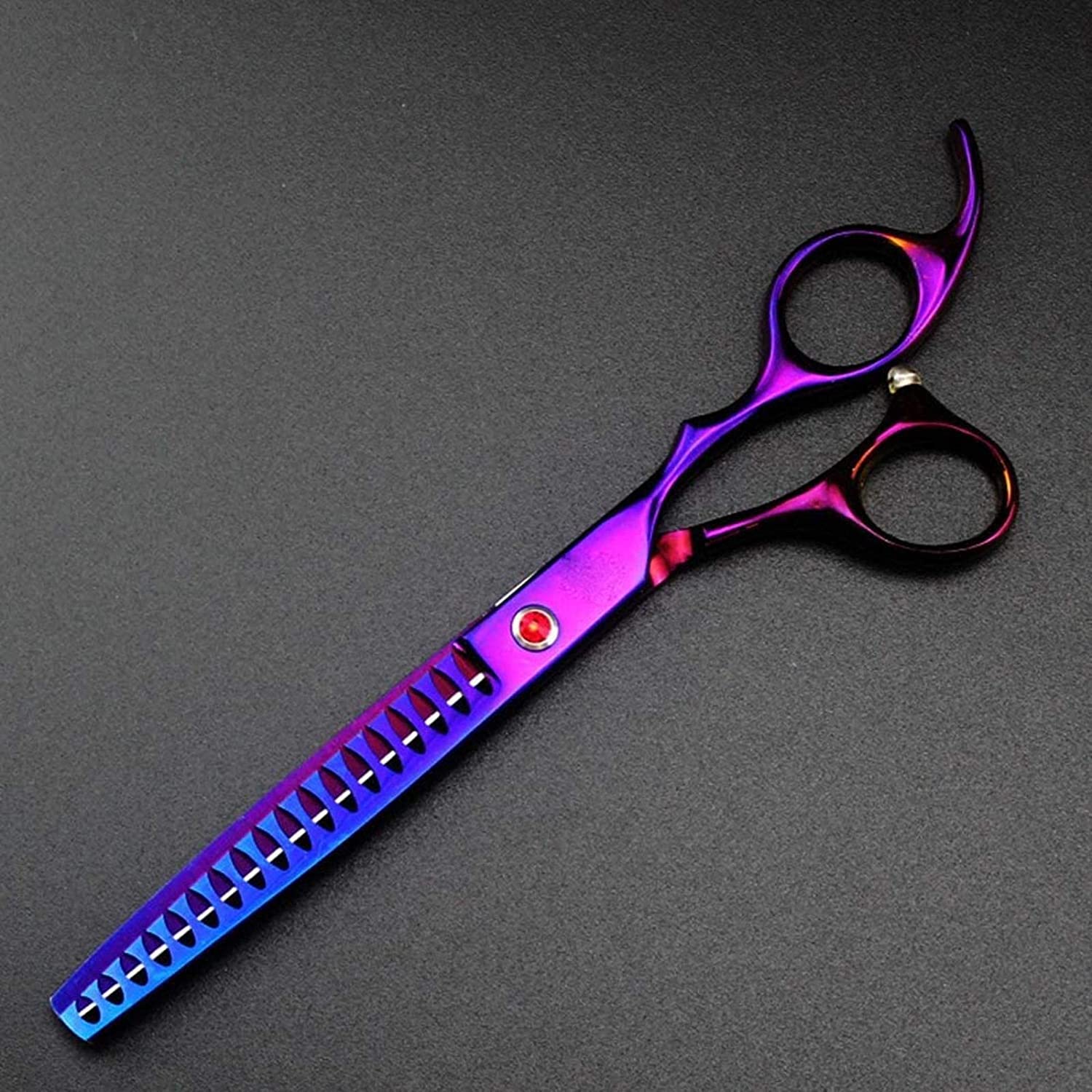 Tijeras Peluqueria Canina, Corte Curvado recto Tijeras de adelgazamiento Perro Cat Tijeras Kits Perros Tijeras Conjunto Puppy Cabello Trimmer