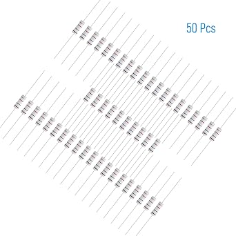 50 PCS 1K Ohm Resistor Axial Lead, 1W Metal Oxide Film Resistor