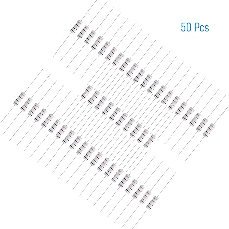 50 PCS 1K Ohm Resistor Axial Lead, 1W Metal Oxide Film Resistor