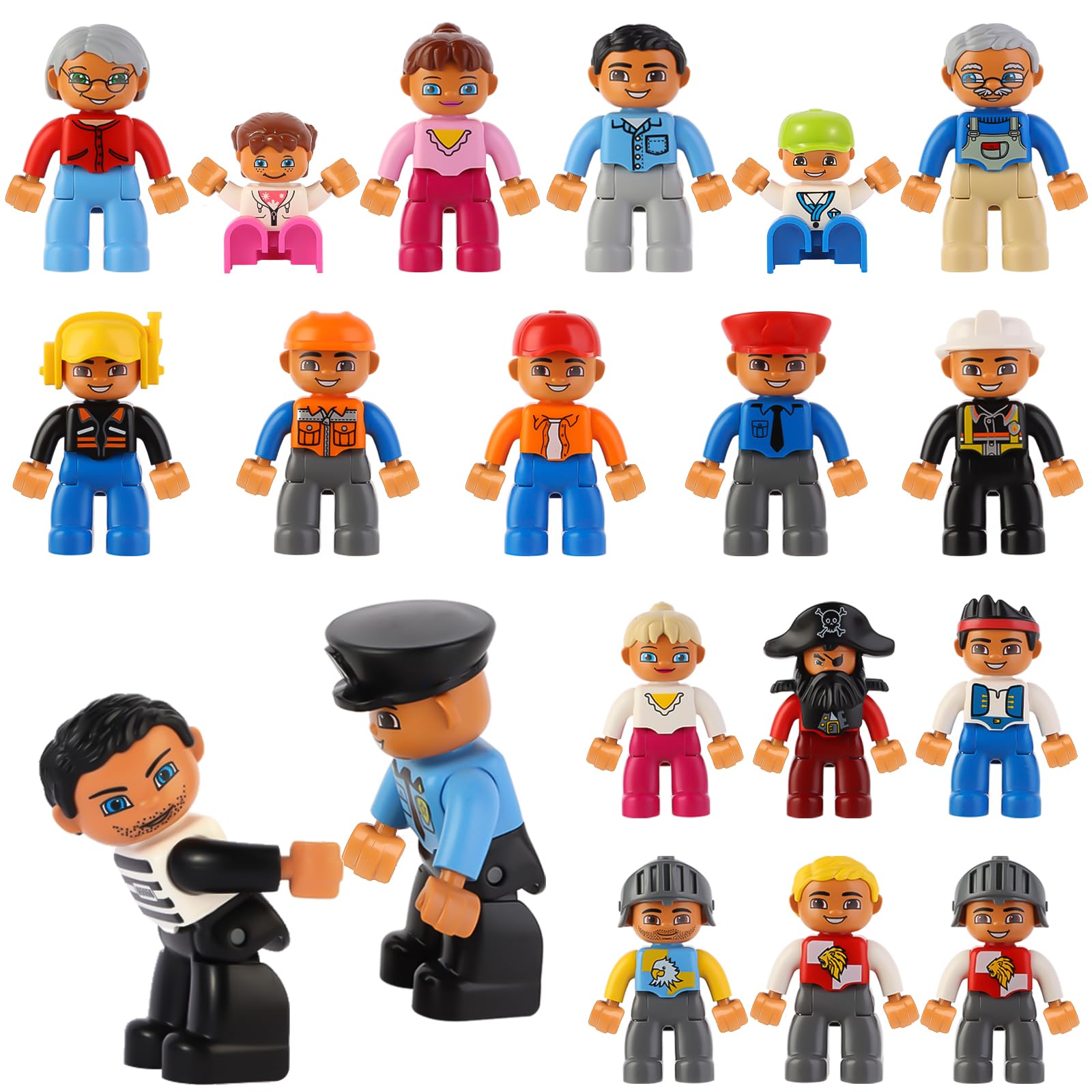 Amazon.com: Minifigures Pack, 19PCS People Figures Only Series