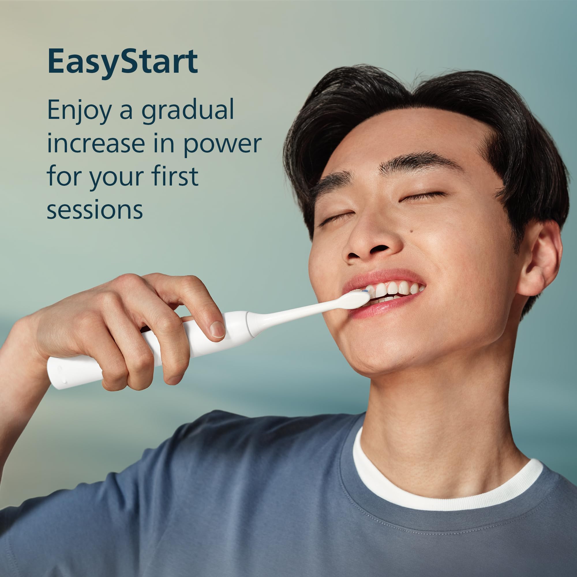 Philips Sonicare Spazzolino elettrico serie 4200, spazzolino sonico con sensore di pressione, 3 livelli di intensità, funzione EasyStart, SmarTimer e QuadPacer, autonomia di 14 giorni, custodia da