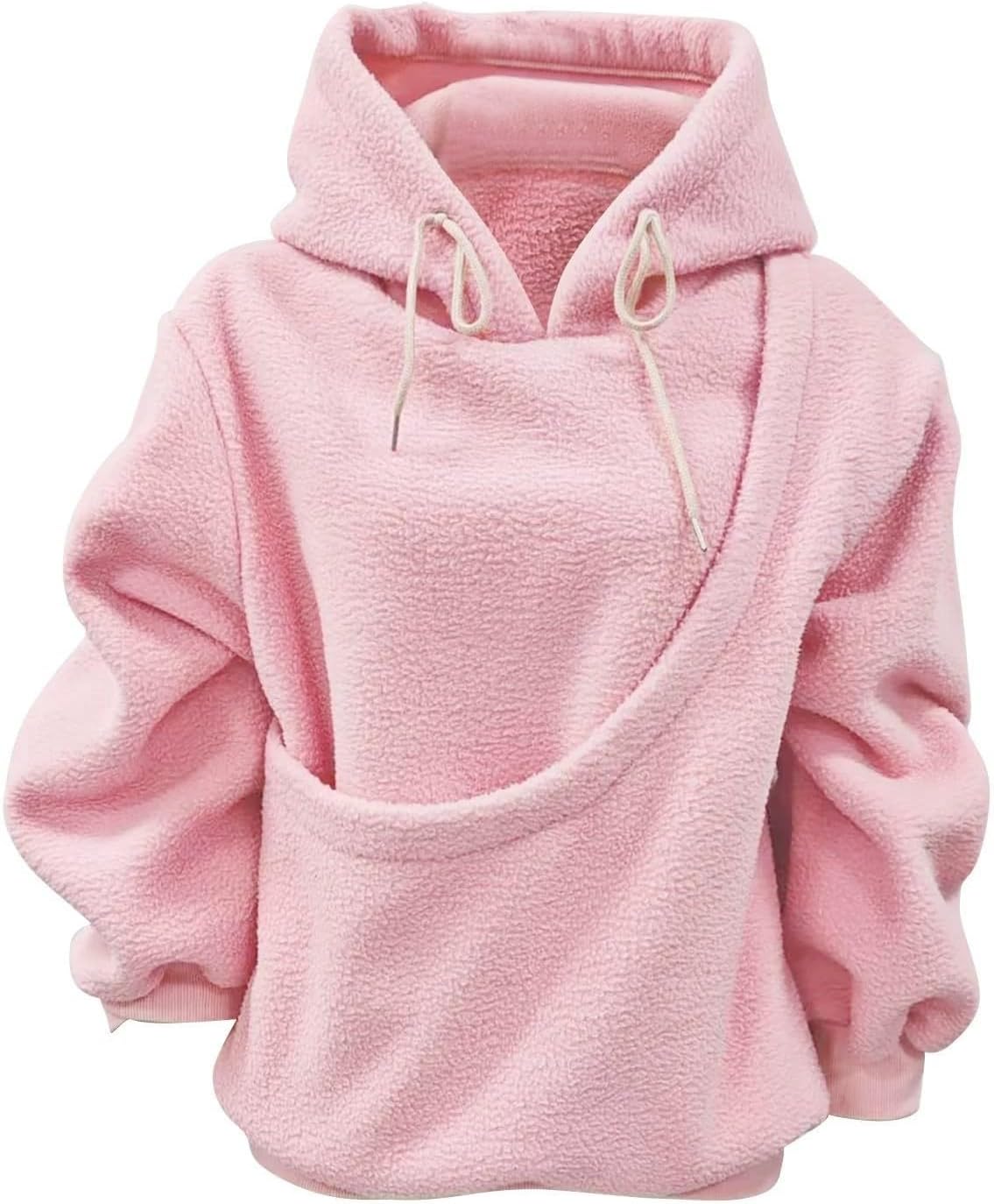 Pet Pouch Hoodie – Fleece Sweatshirt with Front Carry Pouch for Small Cats and Dogs, Soft Pullover Hoodie