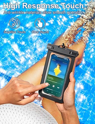 Miniatura 8 de Hasta 8.3" Paquete de 8 Multicolor Bolsa Universal Impermeable para Teléfono, Bolsa de Secado para Teléfono Impermeable Grande, Nivel de Protección