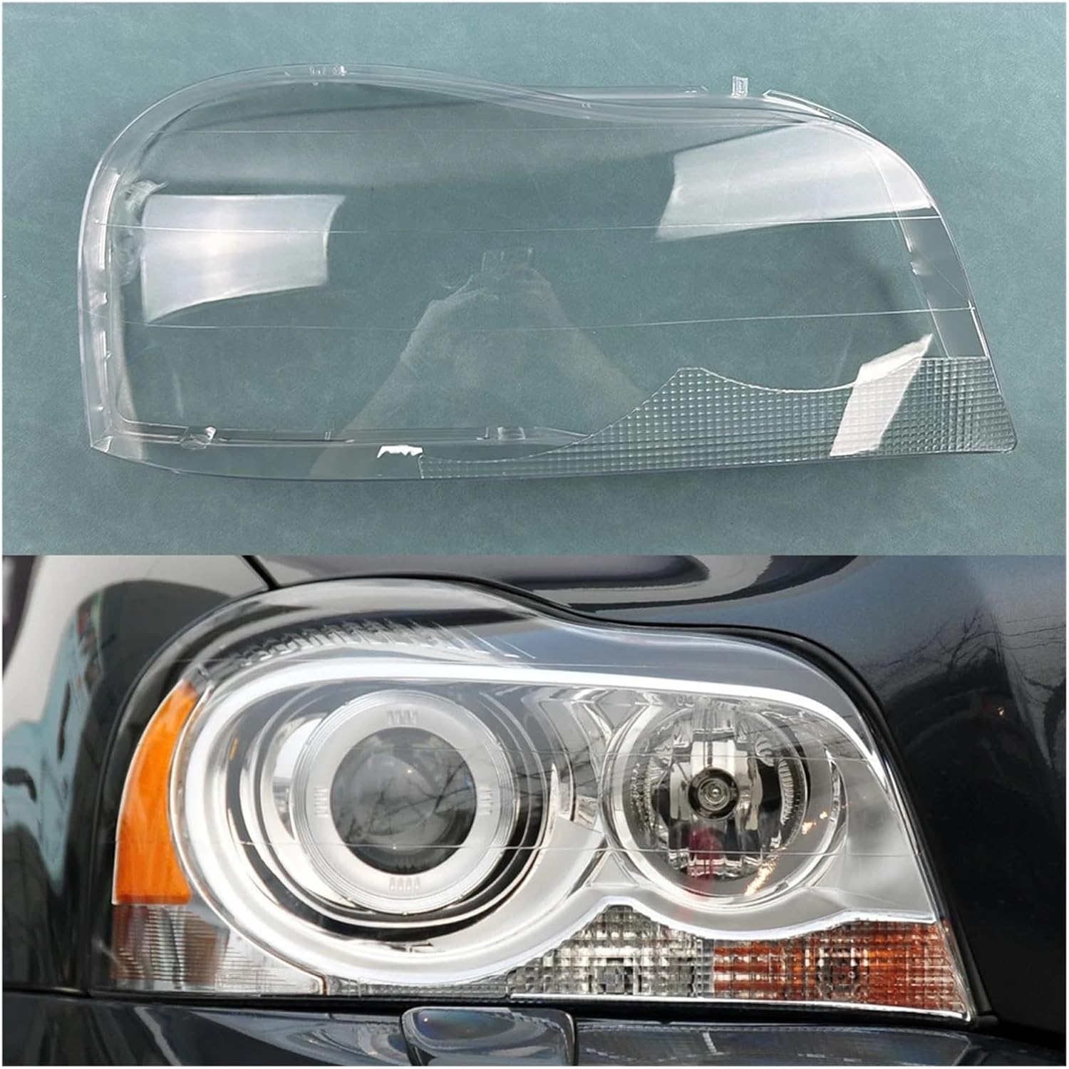 KICAFXDW(きゆ) ボルボ XC90 2004-2013 車のフロントヘッドライトレンズカバー自動シェルヘッドランプランプシェ