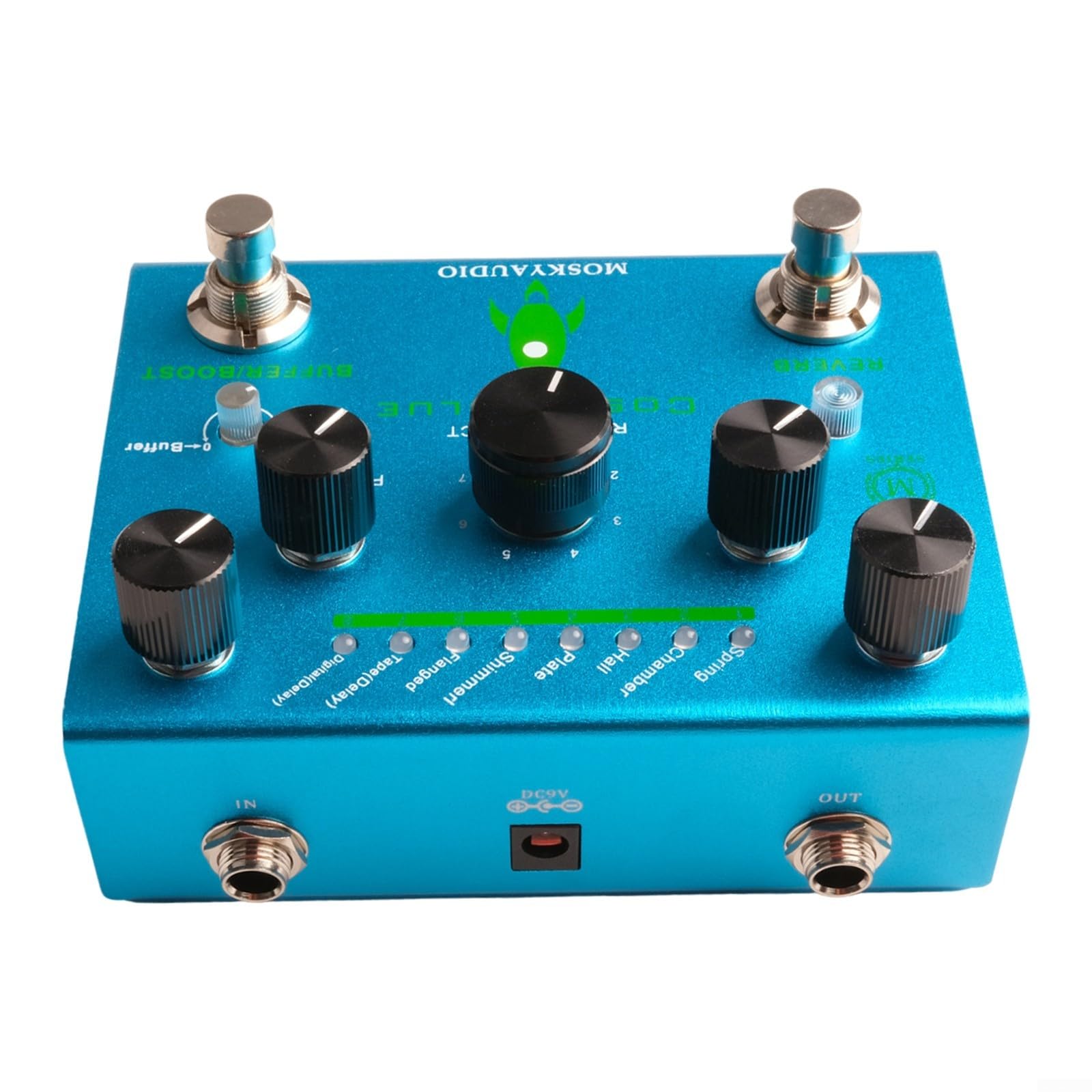 Excepcional pedal de reverberación Mosky Cosmic Blue, 8 modelos, accesorio de efectos de guitarra altamente recomendado