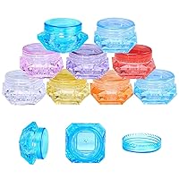 Vista 1 de 30 unidades de 3G/0.1 fl oz de moda cosmética de embalaje envases vacíos frascos de plástico transparente con tapas de diferentes colores para crema