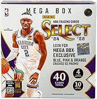 Vista 1 de Mega Box de baloncesto Panini Select NBA 2024-25 - Tarjetas oficiales de intercambio - Premios azules y rojos exclusivos de minoristas, tarjetas e