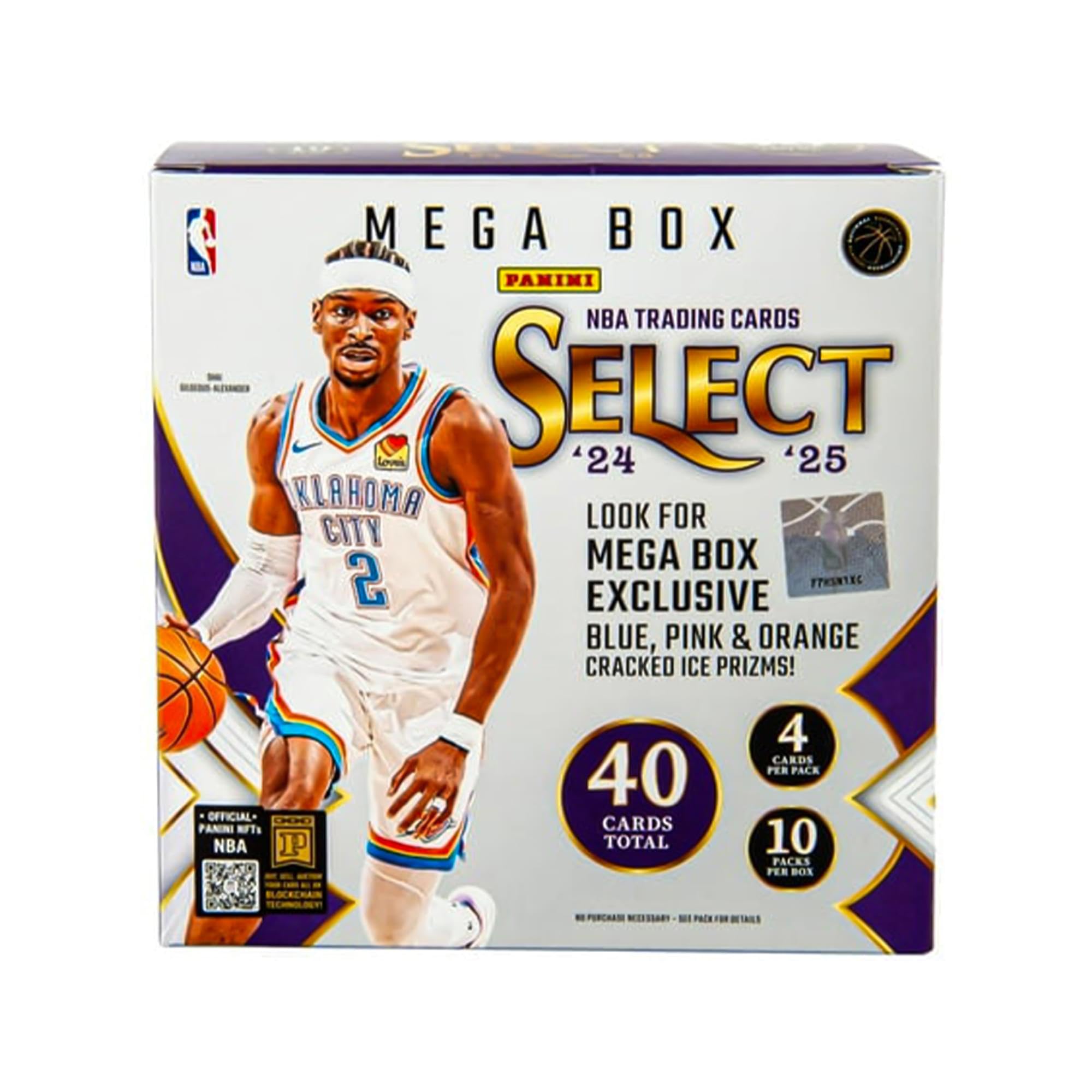 2024-25 Panini Select NBA バスケットボール メガボックス – 公式トレーディングカード – 小売限定ブルー&レッドプリズム、ルーキーカード&インサート – 密封ボックス