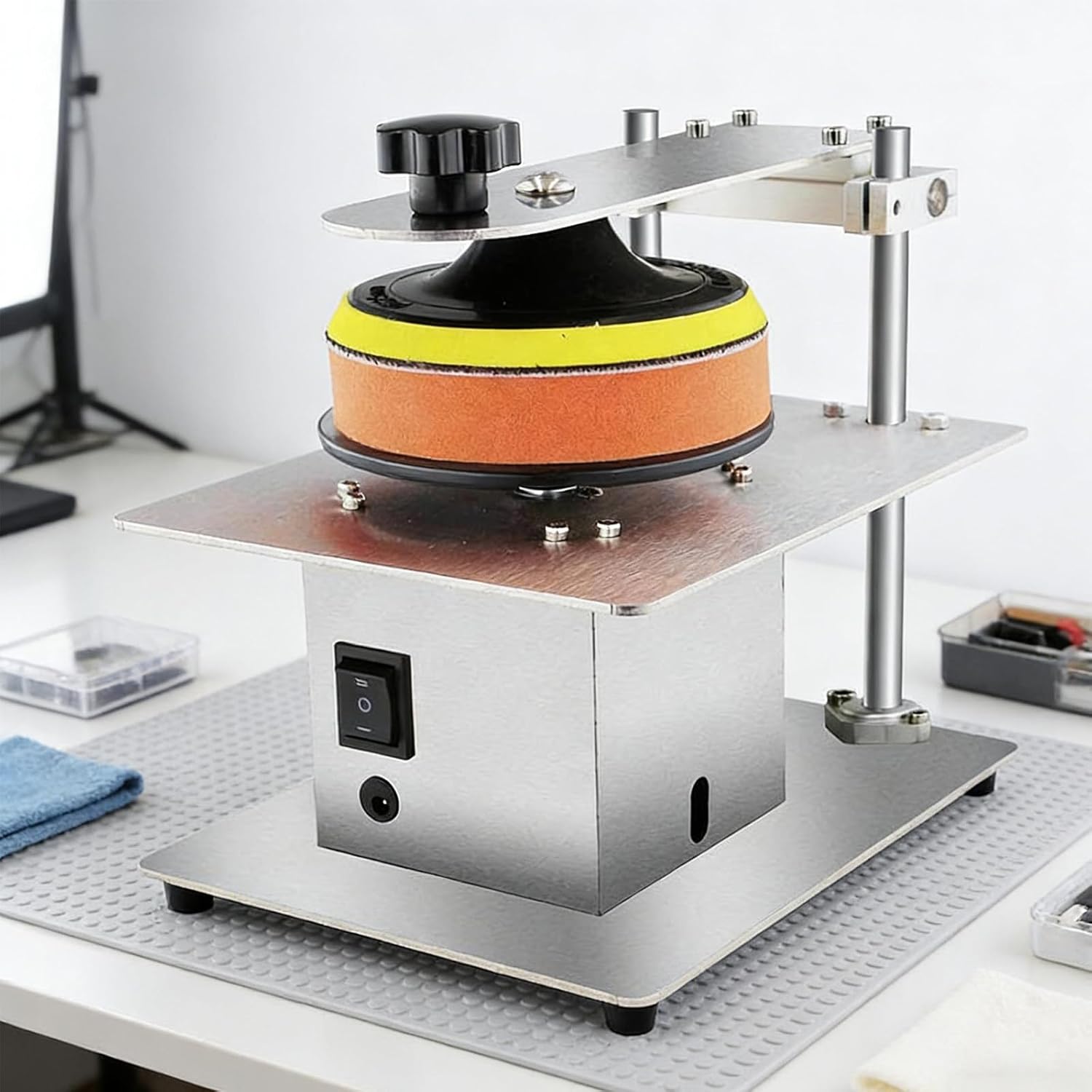 Scratch Repair Tool for Cds DVDs,200w Disc Polishing Machine,DVD Vcd Grinding Tool with Stainless Steel Chassis for Disc Scratch Repair,Polishing and Data Recovery