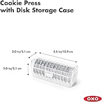 Vista 3 de OXO Good Grips - Juego de prensa de galletas de 14 piezas + OXO Good Grips - Juego de discos navideños para prensa de galletas