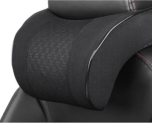 HomDSim Almohada de apoyo para el cuello del asiento del automóvil, malla transpirable de poliéster suave espuma viscoelástica con correa ajustable,