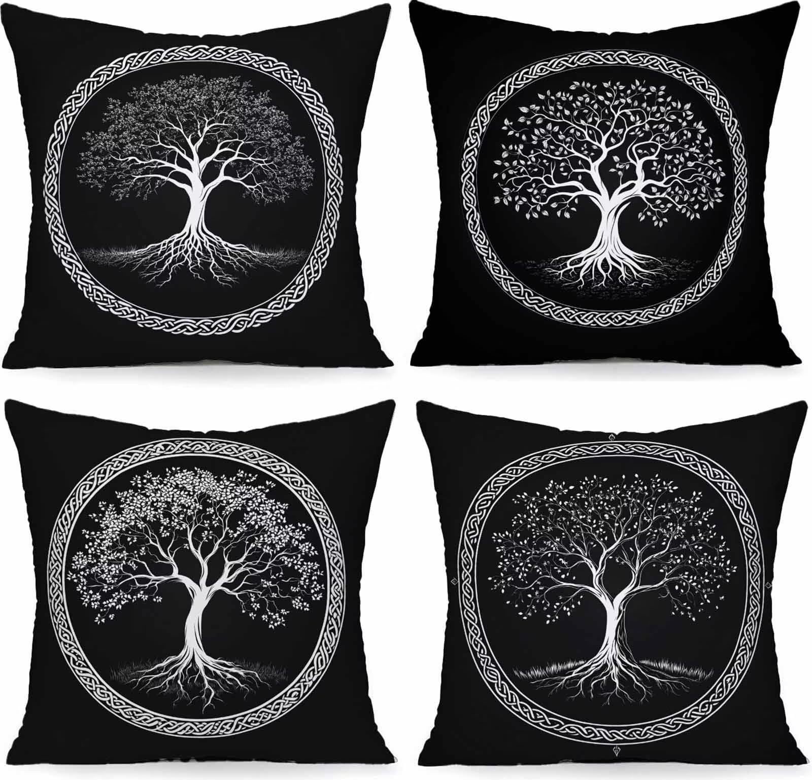 Arbre coussin extérieur imperméable en lin haut de gamme avec impression recto verso
