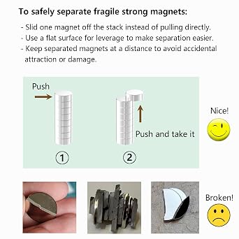 N52-3/8 D x 1/4 H - 30 Pack, Powerful Rare Earth Magnets, Mighty Strong Neodymium Disc Magnet, Round Fridge Magnets, Refrigerator Magnet for Whiteboard, Locker, DIY Building Scientific