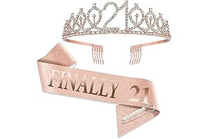 21st Birthday Crown and Sash: A Sparkling Celebration